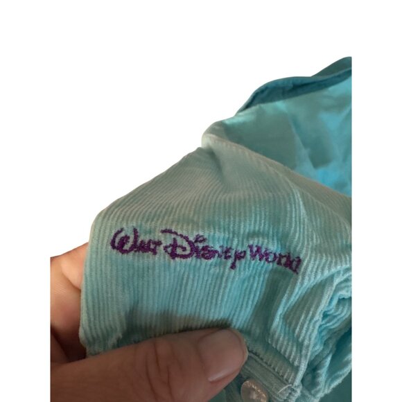 Rare Vintage Walt Disney World Baby Minnie Dress 18 Mos Turquoise Corduroy Grape - Picture 6 of 6